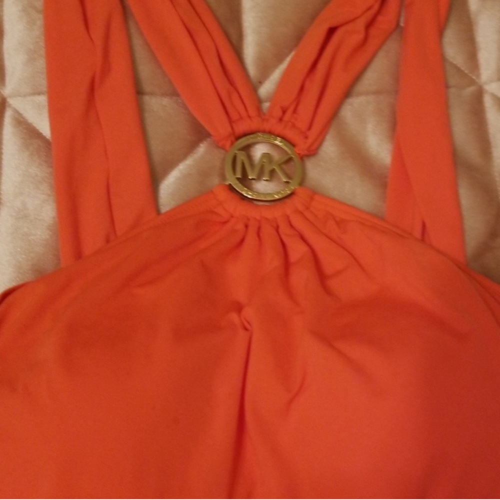 Genuine Michael Kors Orange swim Halter dress - Picture 1 of 5